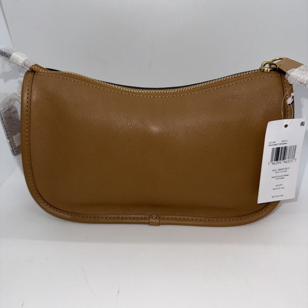 Coach Women's Waverly Bag CCC36 Honey Brown Leather Purse - Picture 6 of 9
